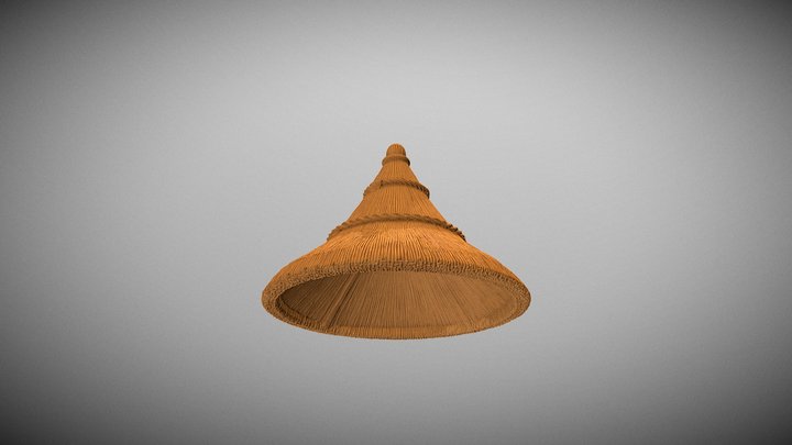 Stylized Straw Conical Hat_M