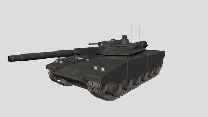 Modern MBT T-118 Jaguar 3D Model