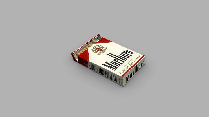 Modello 3D Pacchetto sigarette aperto Marlboro - TurboSquid 1026571