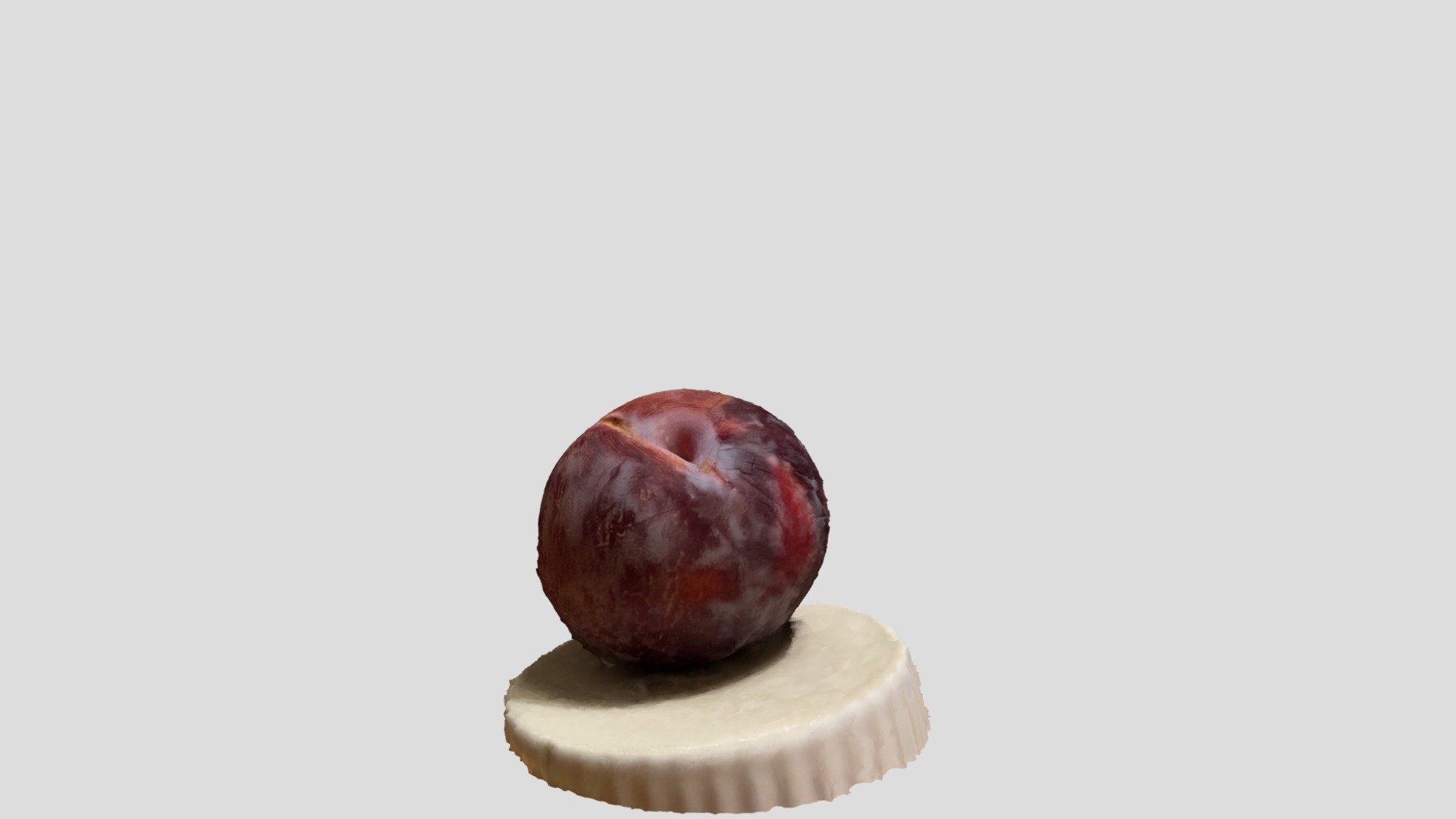 Plum on stand