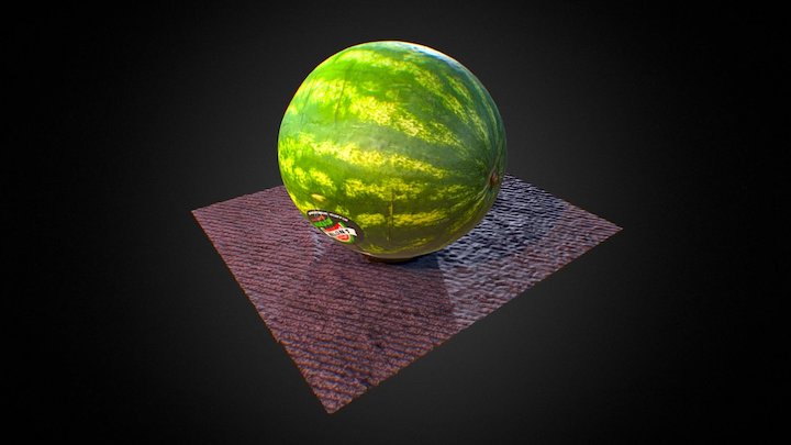 3D Scanned Watermelon 3D Model