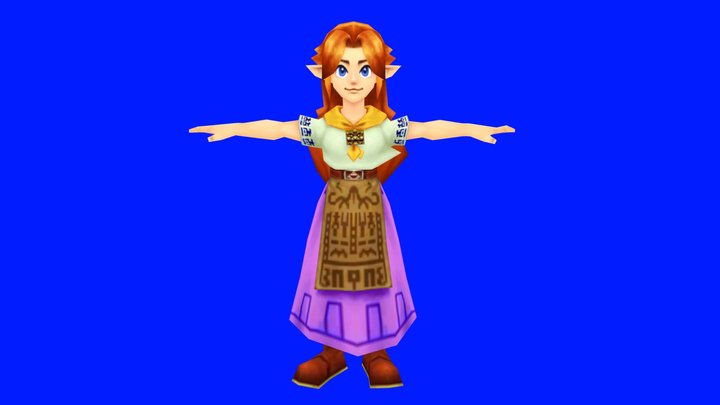 Malon/Cremia in T-Pose 3D Model