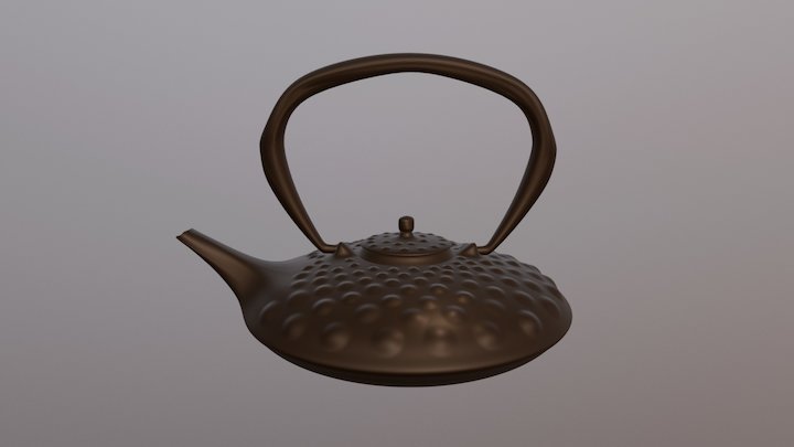 Japanese teakettle 3D Model