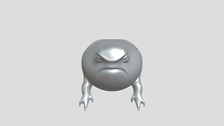 Desert rain frog with chubby body 3D Model
