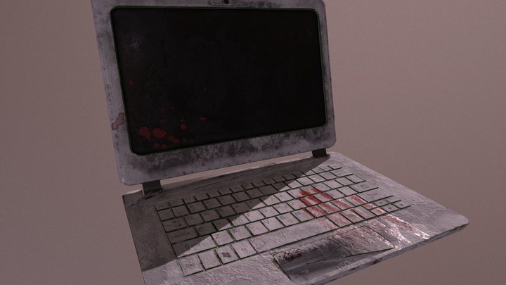 Apocalyptic Laptop 3D Model