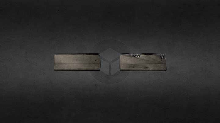 Concrete Barrier 3D Model
