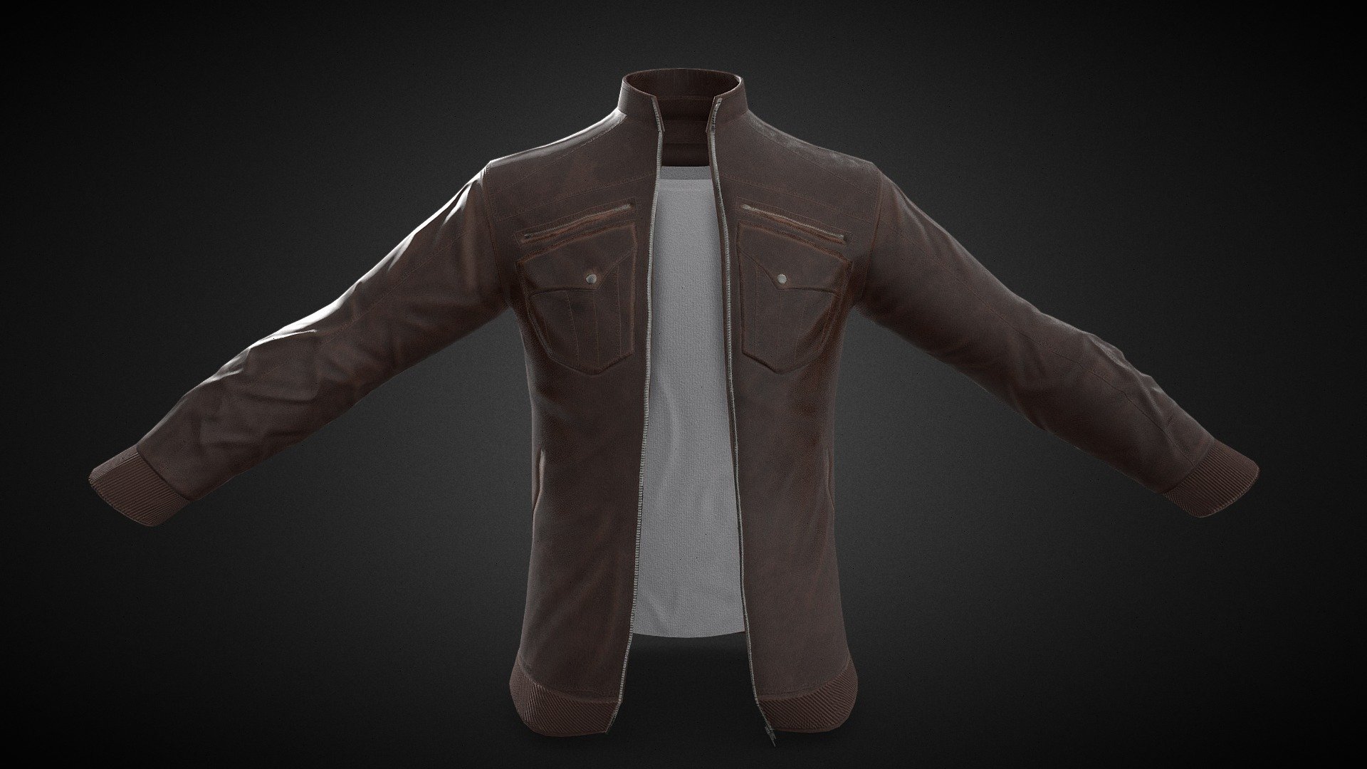 Leather Jacket - 3D model by Bradley Tomlin (@BradleyTomlin) [19340d6 ...