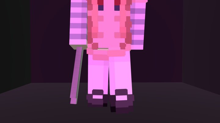 Minecraft M3GAN 2.0 Poster 3D Model
