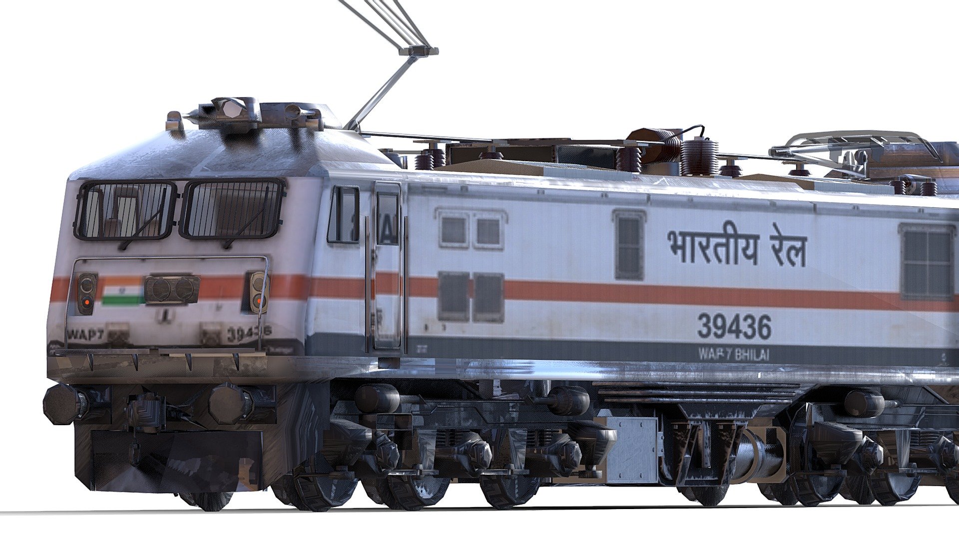 WAP 7 Indian Locomotive Low Poly model - Download Free 3D model by ...