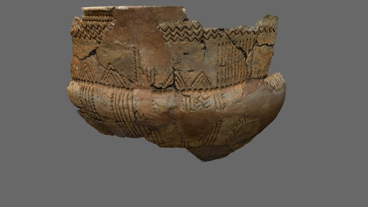 Neolithic bowl from 3.100 BC 3D Model