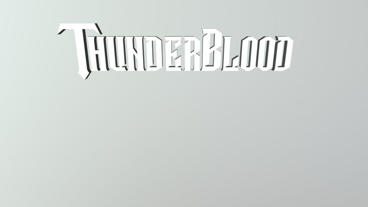 THUNDERBLOOD Logo 3D Model