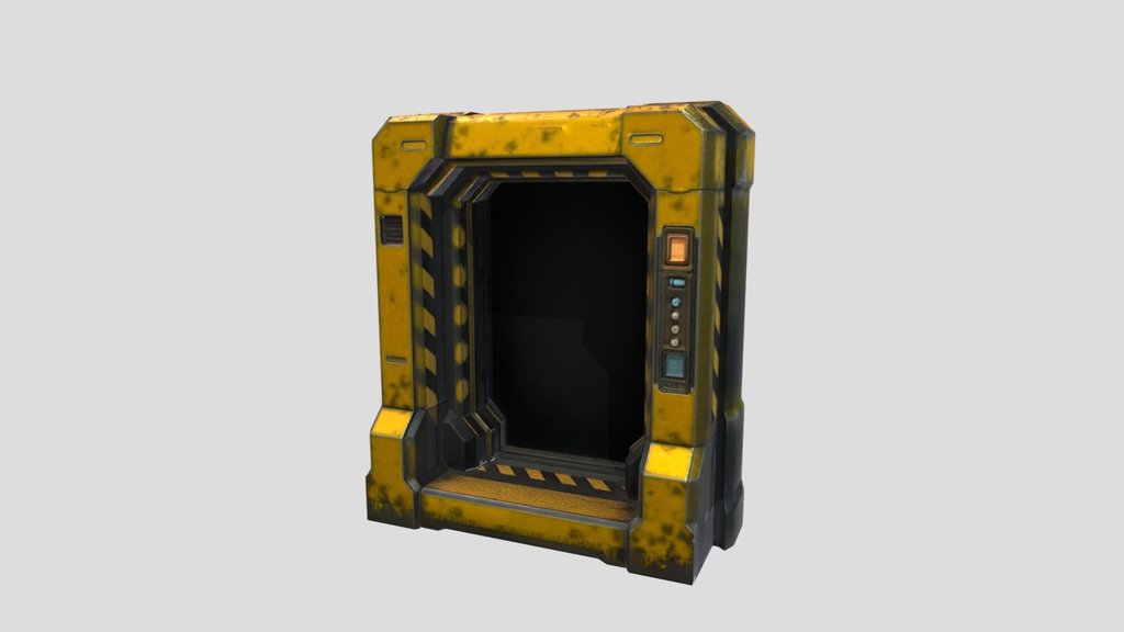 Futuristic Cyberpunk Portal Frame