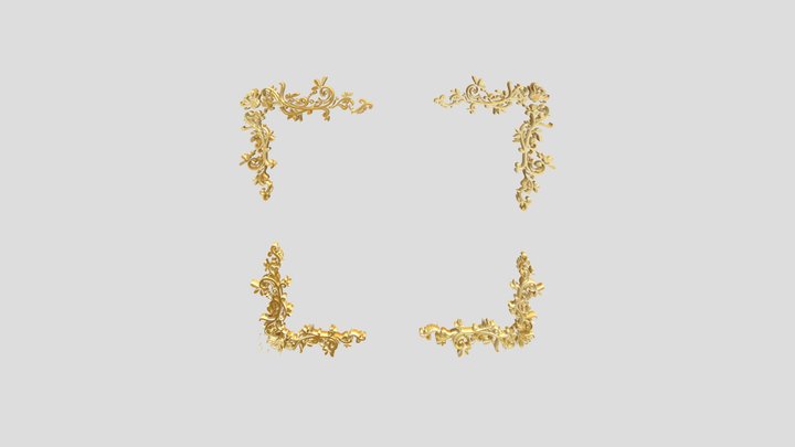 Golden Ornament Decorative | Arabic Art 3D Model