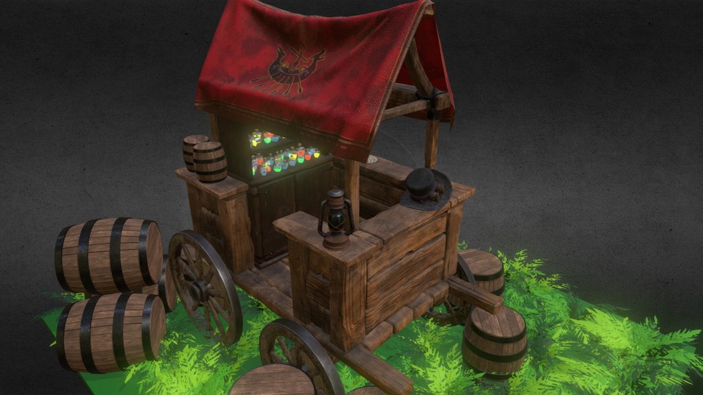 Medieval Merchant Cart