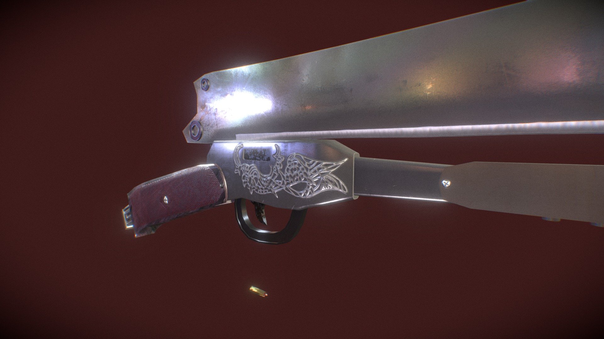 Gunblade - 3D model by Ame8 [193ad66] - Sketchfab