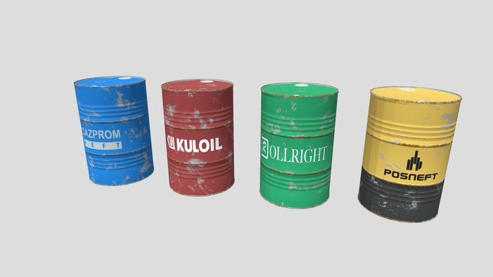 Oil barrel Баррель бочка для масла 3D Model