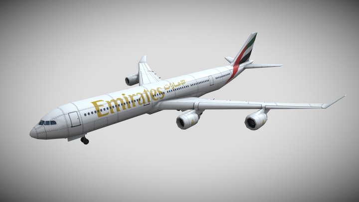 Emirates Airbus A345 – Modello 3D gratuito STL