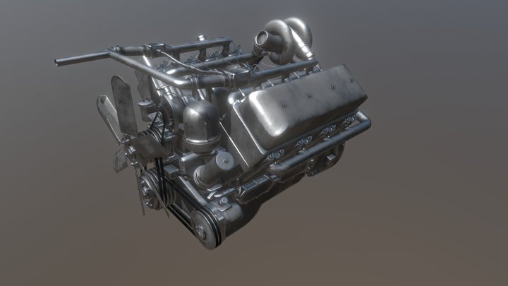 Diesel engine JMZ-238 3D Model