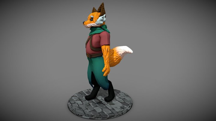 Caspian - 3D Fox Game Model 3D Model