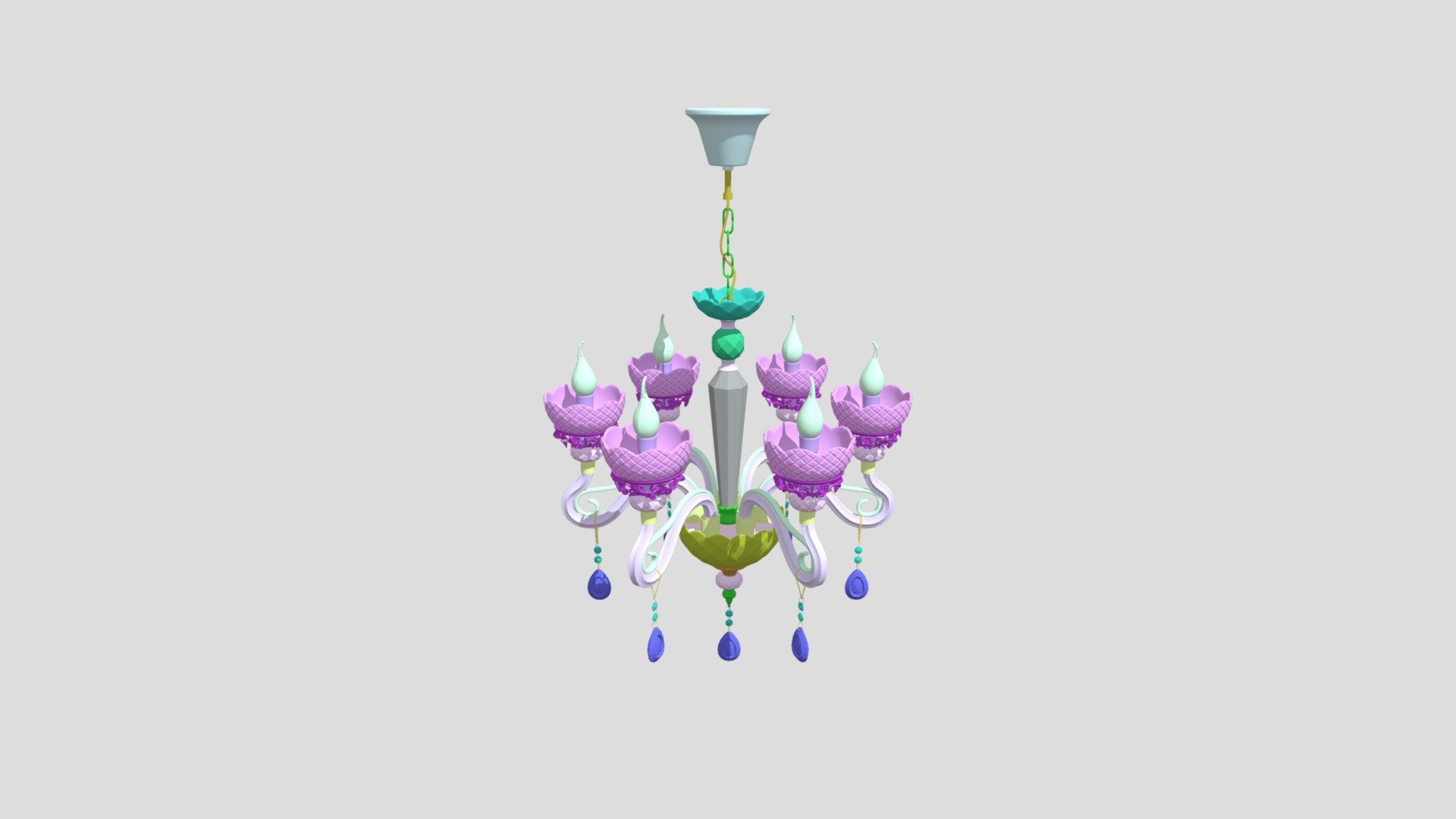 Люстра подвесная хрустальная Odeon Light — Sketchfab embed 3D viewer