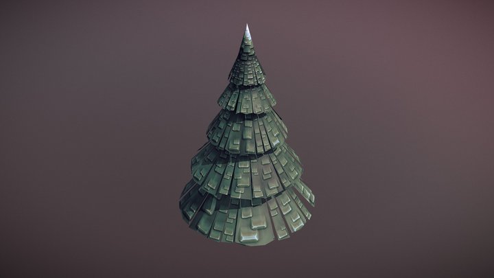 Simple Painted Tree - 1/12/2018 3D Model