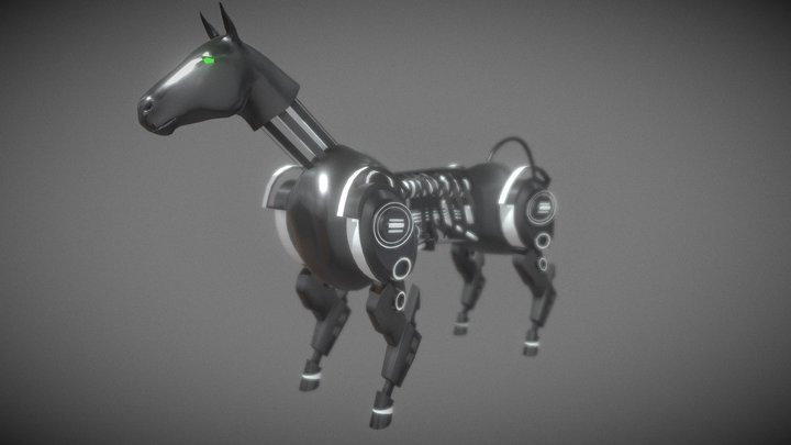 Futuristic Robotic Horse | Sci-Fi Mech Animal