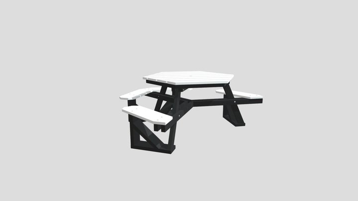 Hex Accessible Portable Table 3D Model