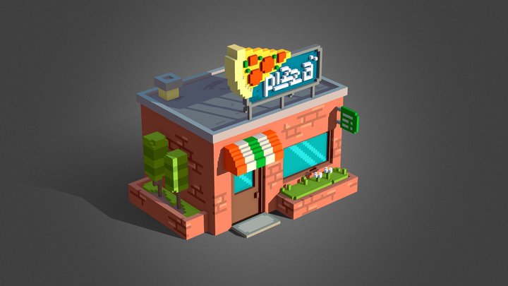 Pizza Time +Voxel File 3D Model