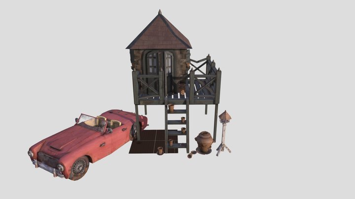 DAE 5 Finished props - Grandma's House 3D Model