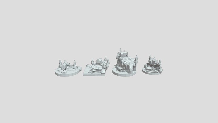 By the ocean - Blockout 3D Model