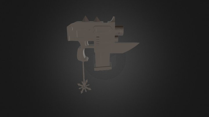 Chaos Space Marine Bolt Pistol 3D Model