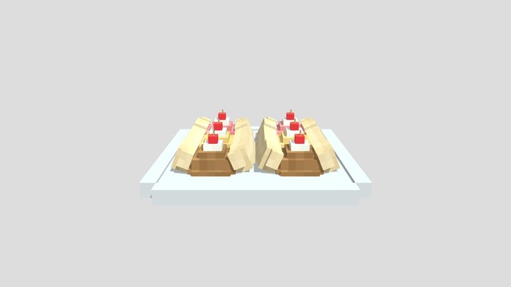 Banana split 3D Model