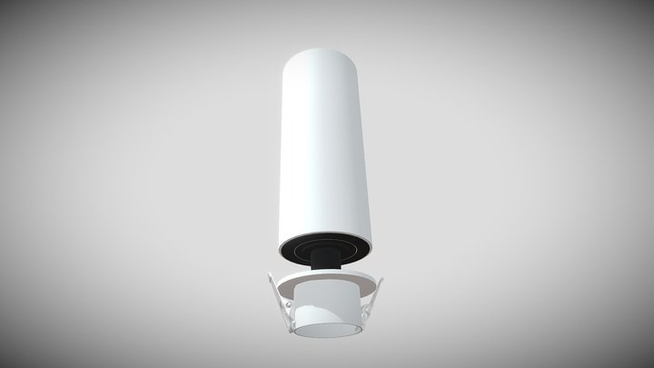 WHITE CLIP LIGHT ARL 1801 3D Model