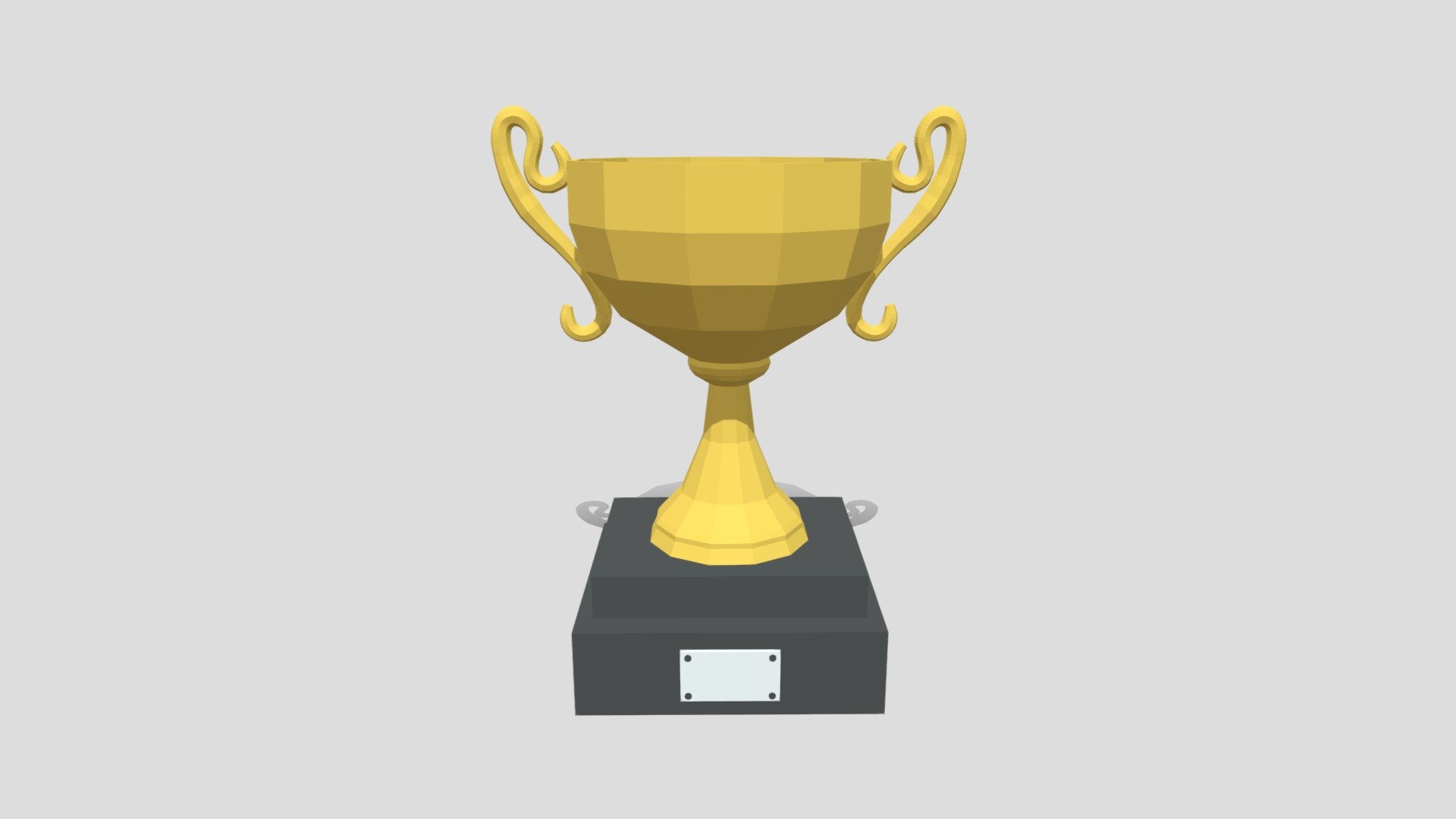 Low Poly Cartoon Trophy Buy Royalty Free 3d Model By Chroma3d