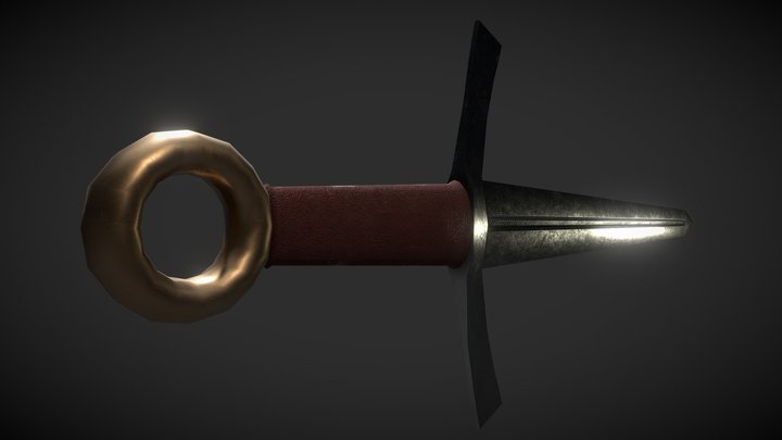 Simple Medieval Sword 3D Model