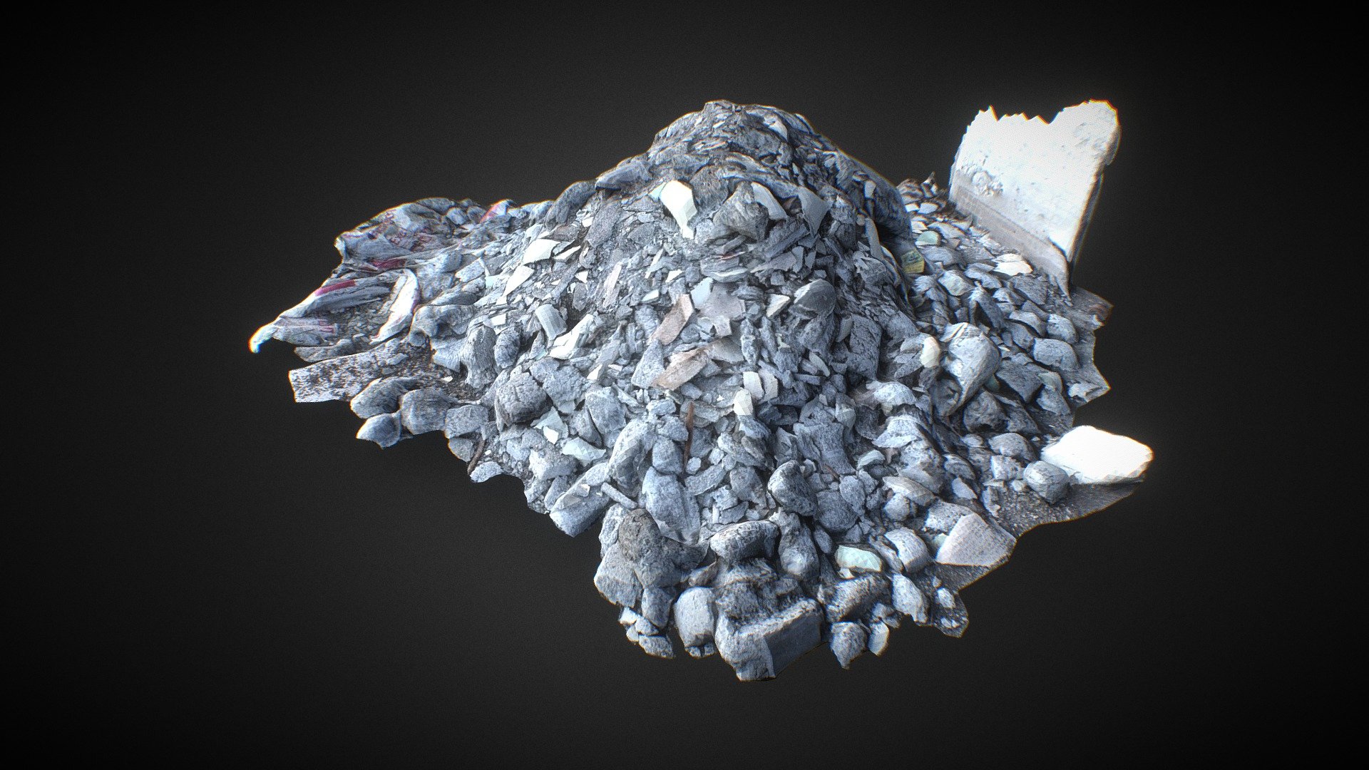 A Pile Of Concrete Debris - 3D Scan