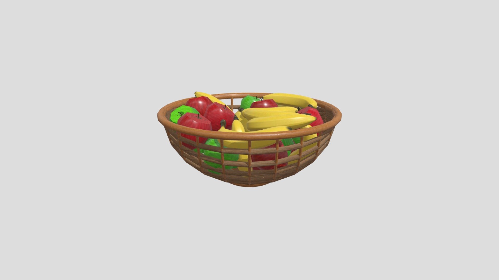 Fruit Basket - Download Free 3D model by awkwurdted [194e1ed] - Sketchfab