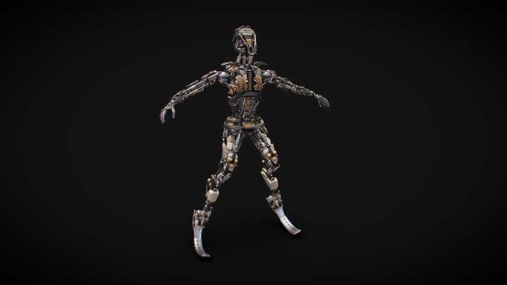 Robot GHOST MD B-23 (without armor) 3D Model