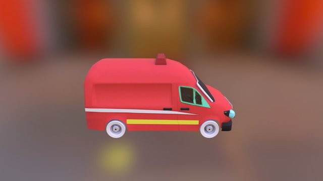 ambulancia de bomberos 3D Model
