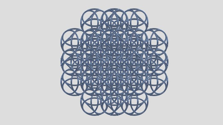 Mind Universe Quantum grid of the universe. 3D Model