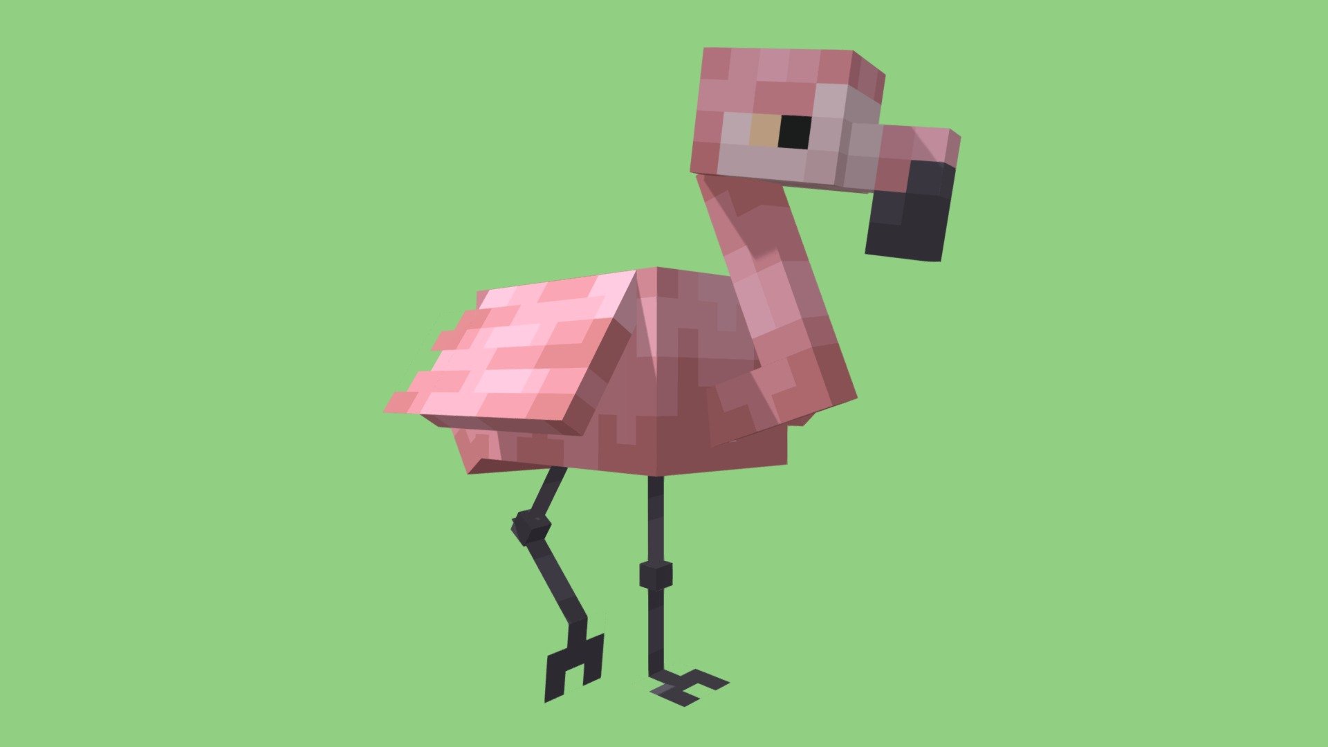 Minecraft Flamingo - 3D model by Nog's Menagerie (@nogs-menagerie ...