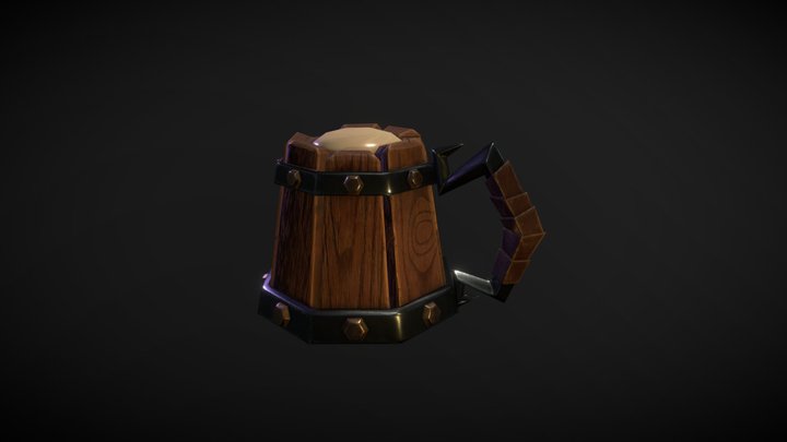 Medieval Beer Mug 3D Model