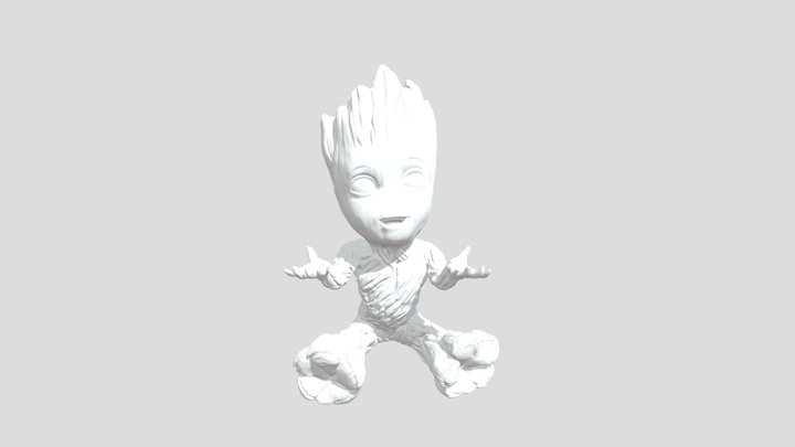 Baby Groot Pen Holder 3D Model