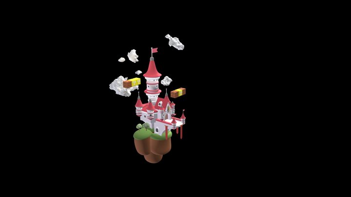 3D Model Description: Princess Peach's Castle 3D Model