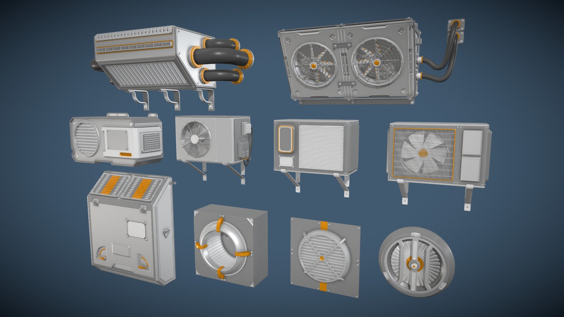 Air Conditioner Collection 1 3D model by 3d.armzep [1958e64] Sketchfab