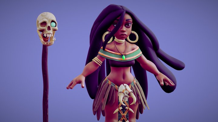 Tribal lady 3D Model
