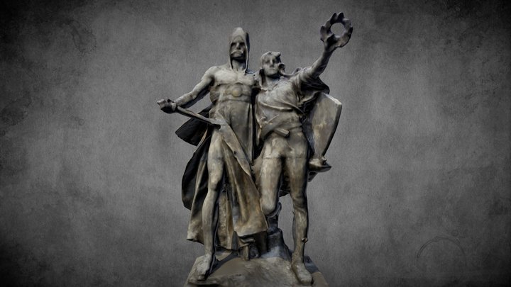 Vysehrad - Statue of Záboj and Slavoj – Gratis 3D-model STL