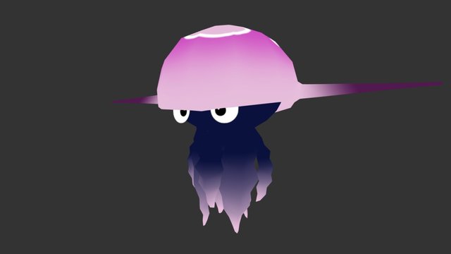 Cartoon jellyfish 02 3D Model