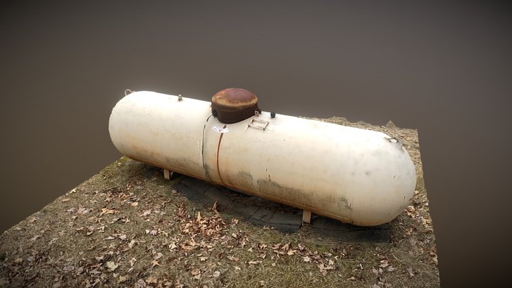 400 Gallon Propane Tank (Low Res) 3D Model