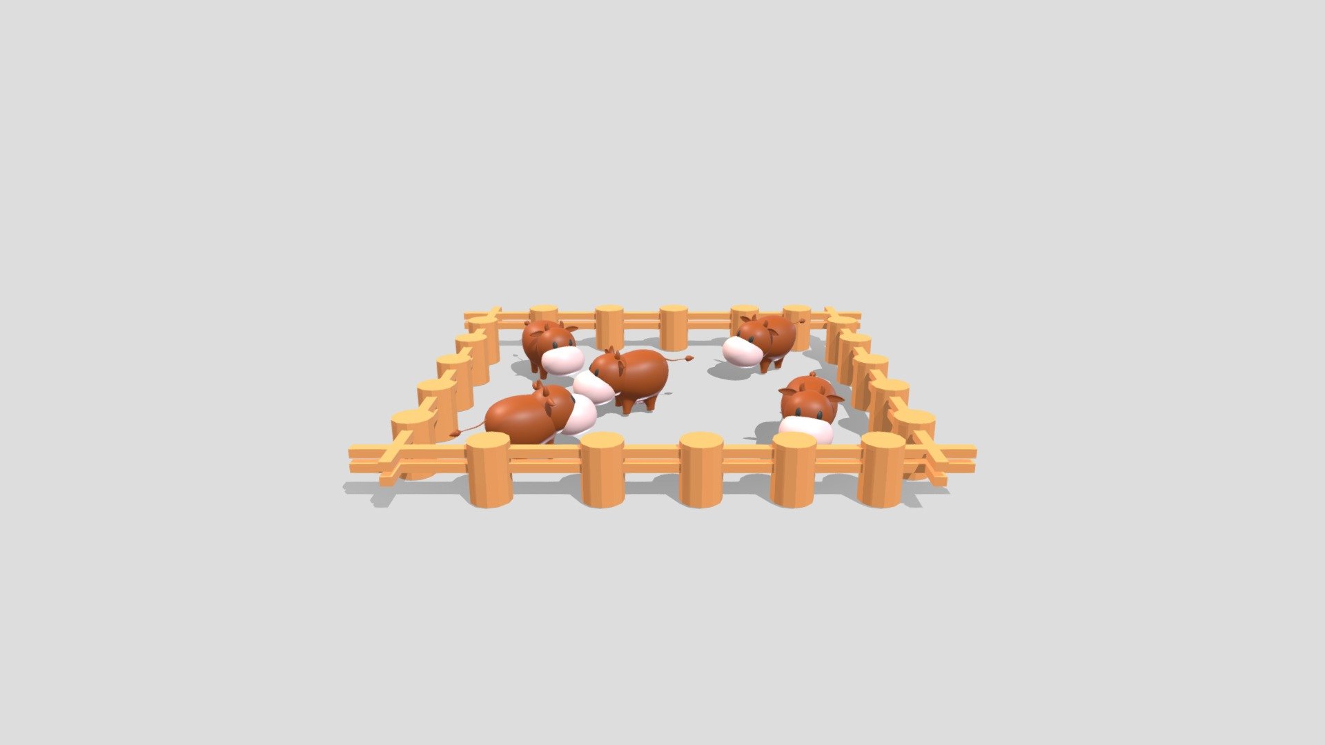 cow farm - 3D model by soiewm [195ee3a] - Sketchfab
